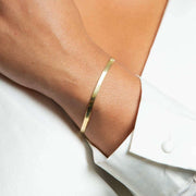 Beginnings Flat Herringbone Chain Bracelet - Gold