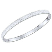 Beginnings Hammered Texture Bangle - Silver