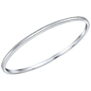 Beginnings Millegrain 3mm Bangle - Silver