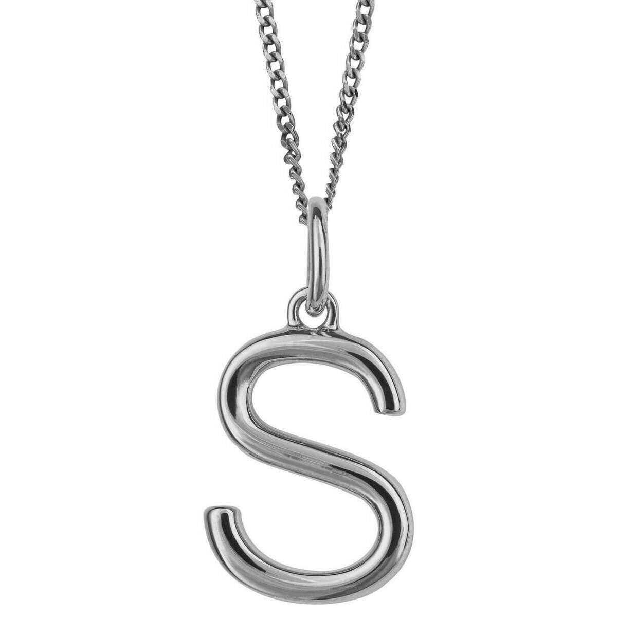 Initial S Colour In Beginnings Womens S Initial Pendant Silver – KJ Beckett