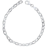 Beginnings Textured Anchor Chain Bracelet - Silver