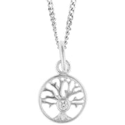 Beginnings Tree of Life Charm Pendant - Silver