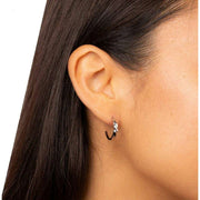 Beginnings Twist 3/4 Hoop Earrings - Silver