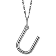 Beginnings U Initial Pendant - Silver
