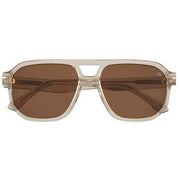 Botaniq Rectangular Double Bridge Sunglasses - Brown