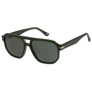 Botaniq Rectangular Double Bridge Sunglasses - Green