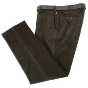 BRUHL Parma B Fine Cord Trousers - Khaki Green