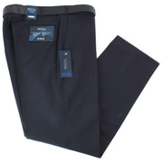 BRUHL Steward Classic Plain Front Wool Mix Trousers - Navy