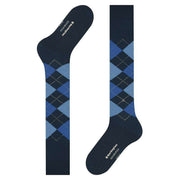 Burlington Edinburgh Knee High Socks - Marine Blue