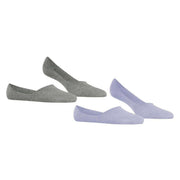 Burlington Everyday 2-Pack Invisibles Socks - Cosmic Sky Purple/Grey