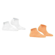 Burlington Everyday 2-Pack Sneaker Socks - Papaya Orange/White