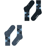 Burlington Everyday Argyle 2-Pack Socks - Light Denim Blue