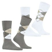 Burlington Everyday Argyle 2-Pack Socks - Light Grey Mel