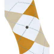 Burlington Rib Court Socks - White/Yellow