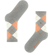 Burlington Rib Courtside Socks - Heather Grey