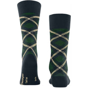 Burlington Tartan Socks - Marine Blue
