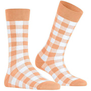 Burlington Vichy Socks - Peach Orange