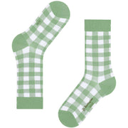 Burlington Vichy Socks - Quiet Green