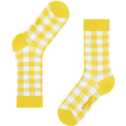 Burlington Vichy Socks - Sunset Yellow