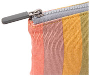 Roka Maida Vale Small Cotton Canvas Pouch - Faded Multi Stripe