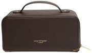 Alice Wheeler London Luxury Train Case - Chocolate Brown