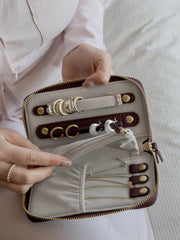 Stackers Mini Jewellery Roll - Burgundy