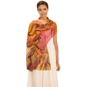 powder-oriental-crane-cotton-linen-scarf---orange-34326721