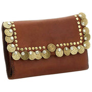 Campomaggi Felloniche Stud Coin Purse - Cognac Tan