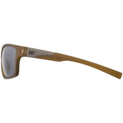 CAT Angled Rectangular Wrap Sunglasses - Green