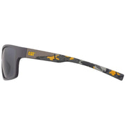 CAT Angled Rectangular Wrap Sunglasses - Grey