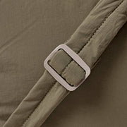 Roka Oxford Medium Taslon Shoulder Bag - Basil Brown