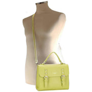 David Jones Medium Grab Satchel - Lemon Green