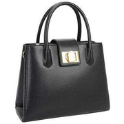 David Jones Tab Over Formal Tote Bag - Black