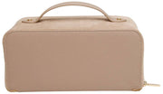 Alice Wheeler London Kensington Suede Train Case - Mink Cream