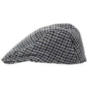 Dents Blashford Tweed Flat Cap  - Charcoal Grey