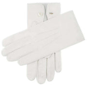Dents Buckingham Ceremonial Leather Gloves - White
