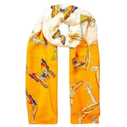 Dents Butterflies and Buckles Print Lightweight Scarf - Orange