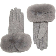 Dents Faux Cuff Gloves - Dove Grey