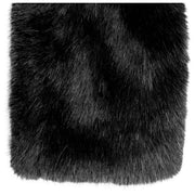 Dents Fingerless Faux Fur Mittens - Black