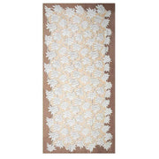 Dents Floral Print Lightweight Scarf - Beige/Chocolate