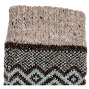 Dents Geometric Knitted Gloves - Duck Egg Blue