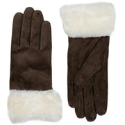 Dents Hallie Water Resistant Touchscreen Suede Gloves - Mocca Brown