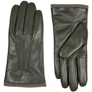 Dents Lorraine Wool Lined Leather Gloves - Charcoal Grey