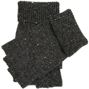 Dents Lymington Fingerless Knitted Gloves - Charcoal Grey