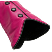 Dents Margot Wool-Lined Leather Gloves - Fuchsia Pink