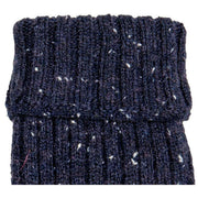 Dents Marl Yarn Half Finger Gloves - Navy