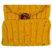 Dents Marl Yarn Half Finger Gloves - Ochre Yellow