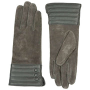 Dents Olivette Touchscreen Water Resistant Suede Gloves - Charcoal Grey