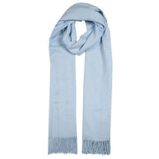 Dents Plain Pashmina Tassel Scarf - Pale Blue