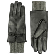 Dents Renee Touchscreen Leather Gloves - Black/Charcoal Grey